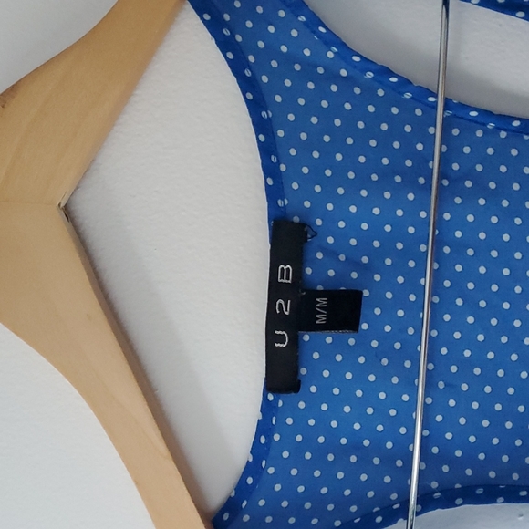 LOT OF 2 - U2B - Blue/Black Polkadotted Shirts - Size M - Picture 5 of 12